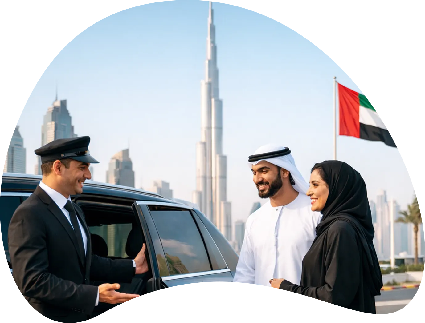 سائق كارلفت محترف يقود سيارة فاخرة في الإمارات